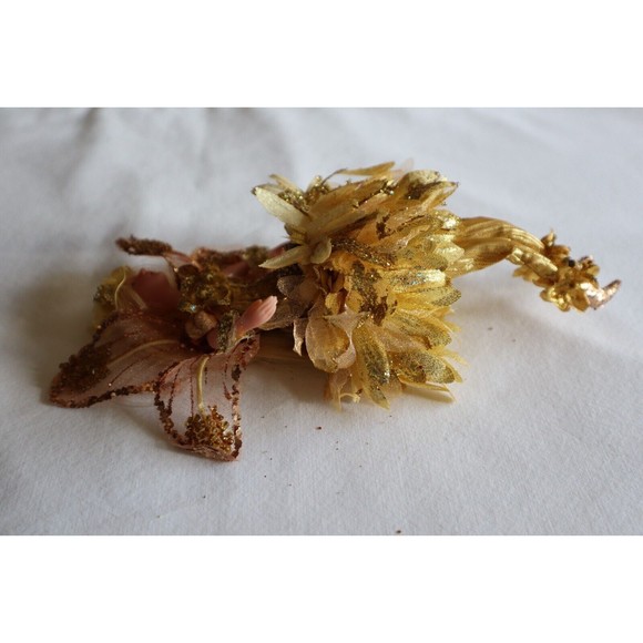 Woodland Blonde Butterfly Fairy Pixie Sprite Doll Gold Christmas Ornament 8" - Picture 11 of 11